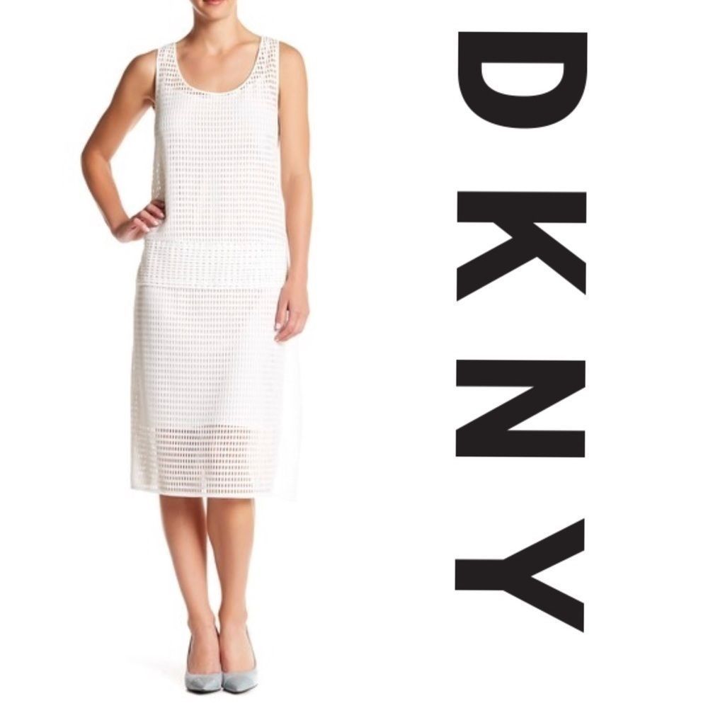Dknywhite Mesh Dress
